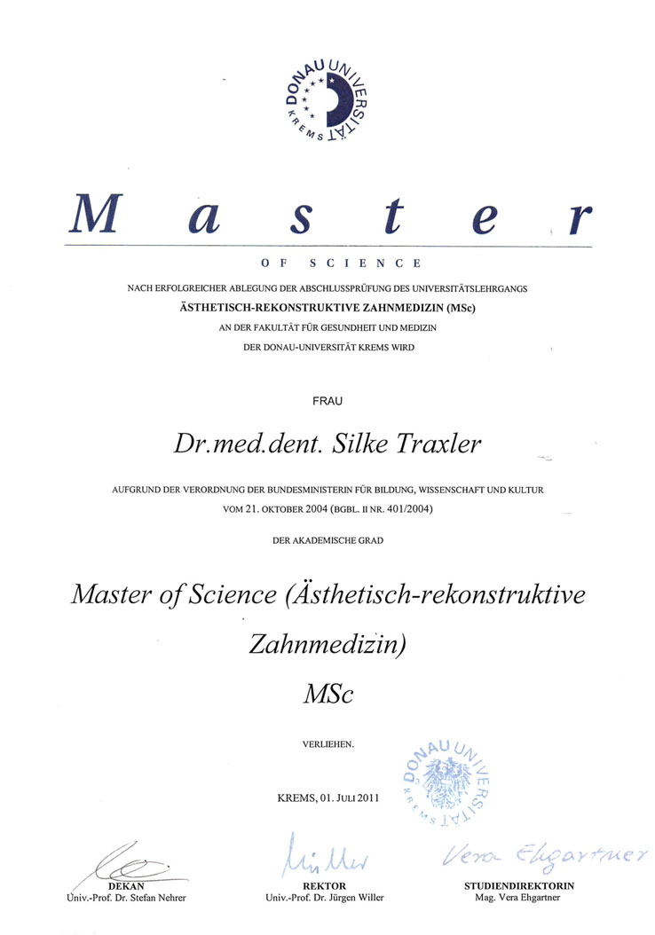 Zertifikat Master